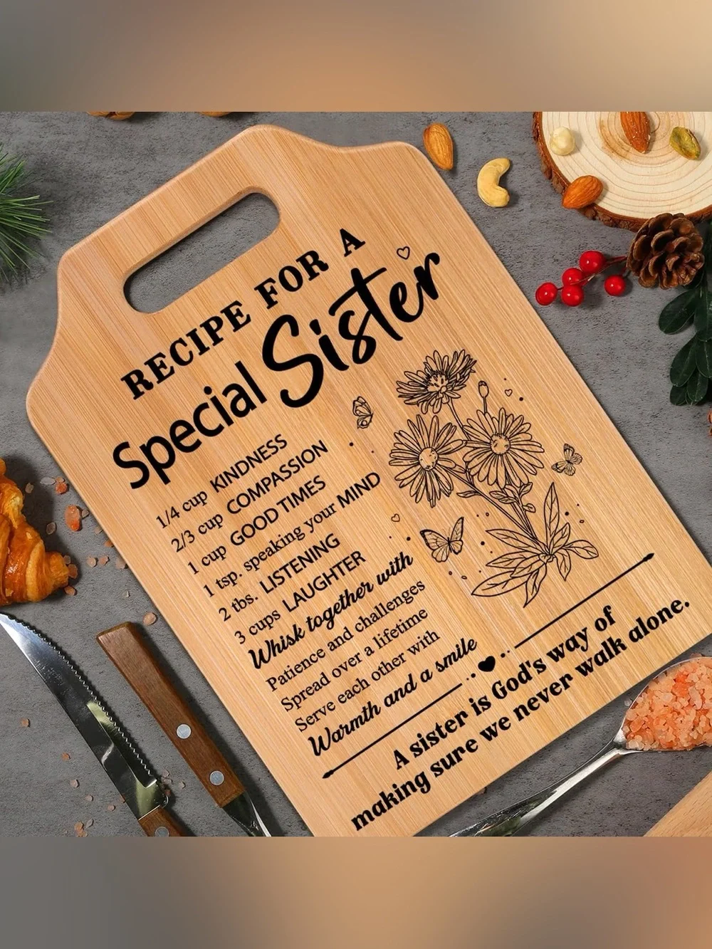 Special Sister Recipe Cutting/Serving Board